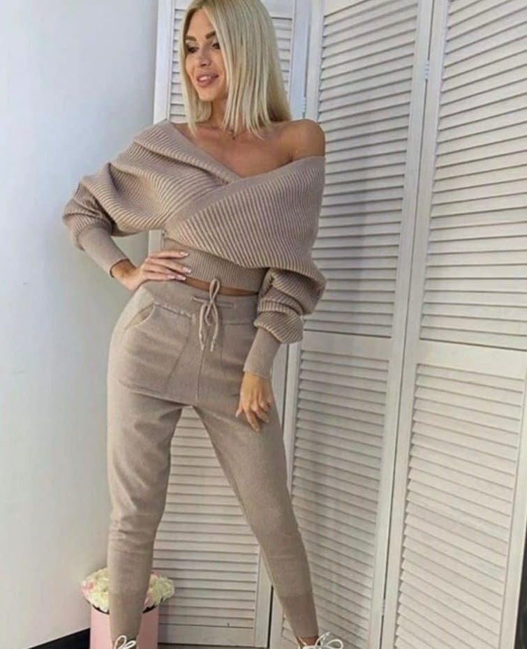 JESIKA 2 PIECES KNITWEED SET