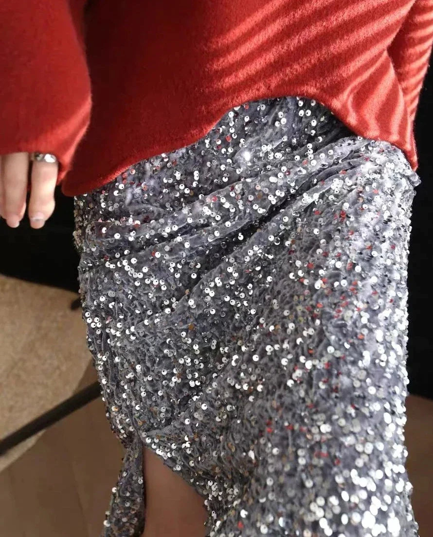 SPARKLE MIDI SKIRT