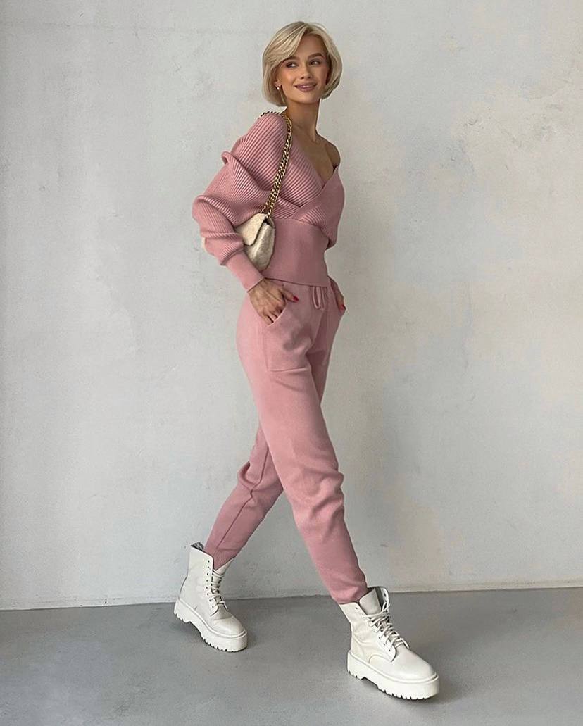 JESIKA 2 PIECES KNITWEED SET