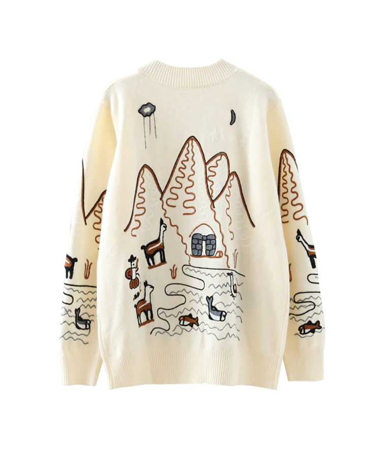 Embroidery knitted Cardigan