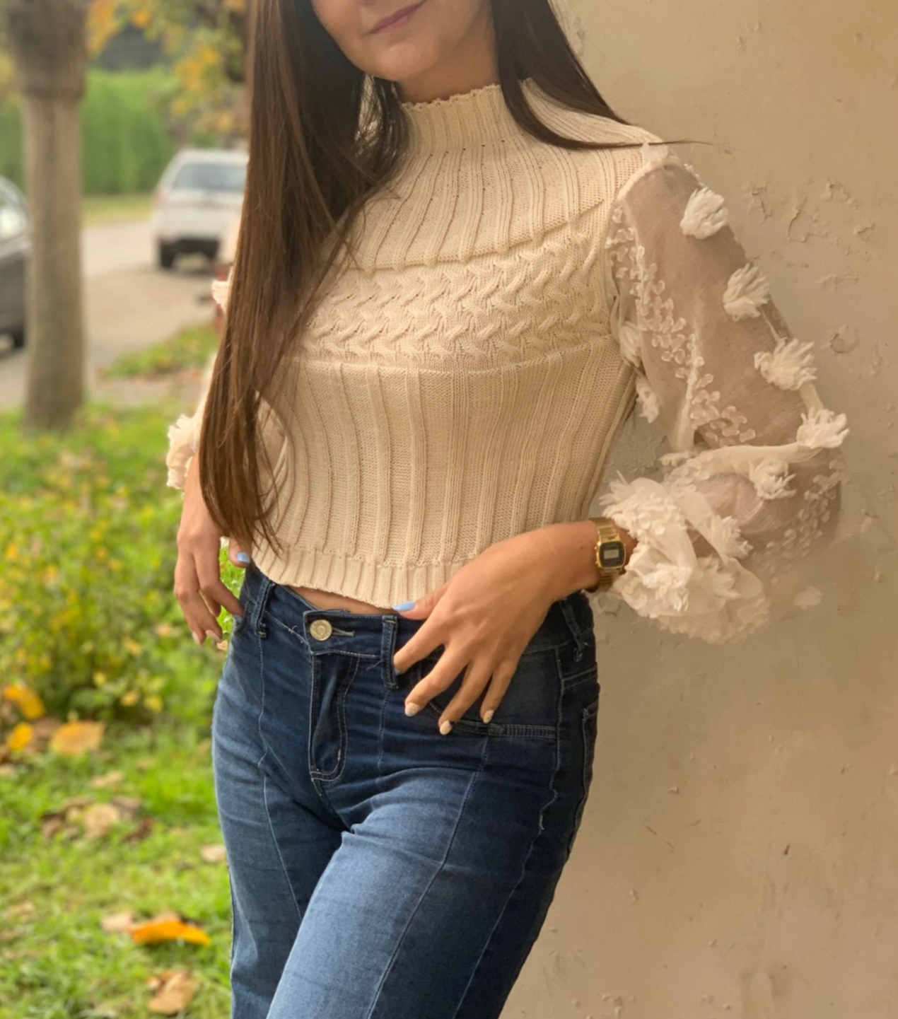 Leyla Short Knitting Sweater