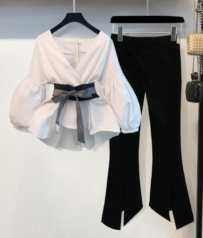 Sona Lantern Sleeves Blouse