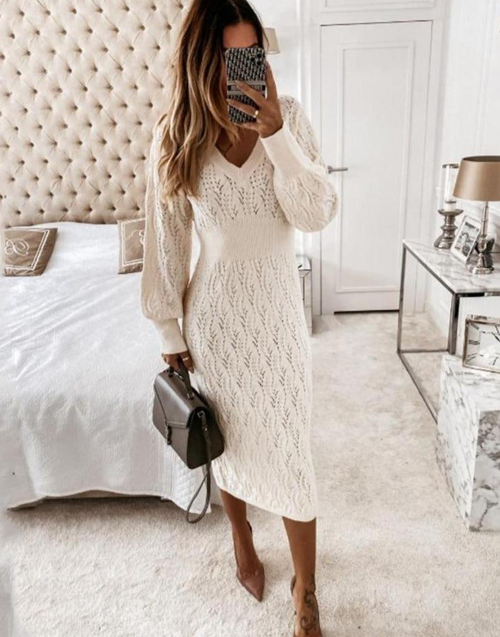 COZY KNIT MIDI DRESS