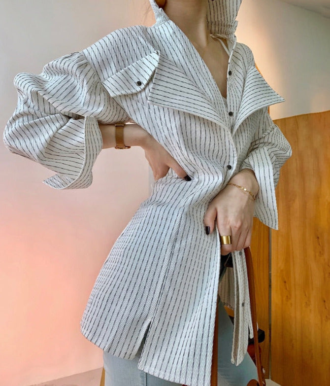 Brenda Patchwork Ruffle Shirt