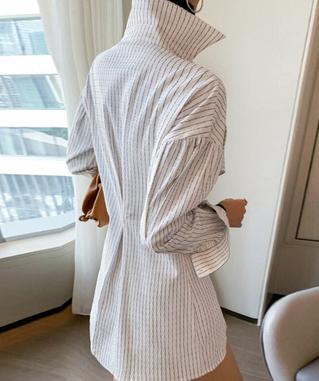 Brenda Patchwork Ruffle Shirt