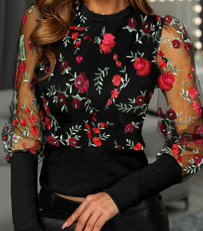 Renne Embroidered Floral Blouse