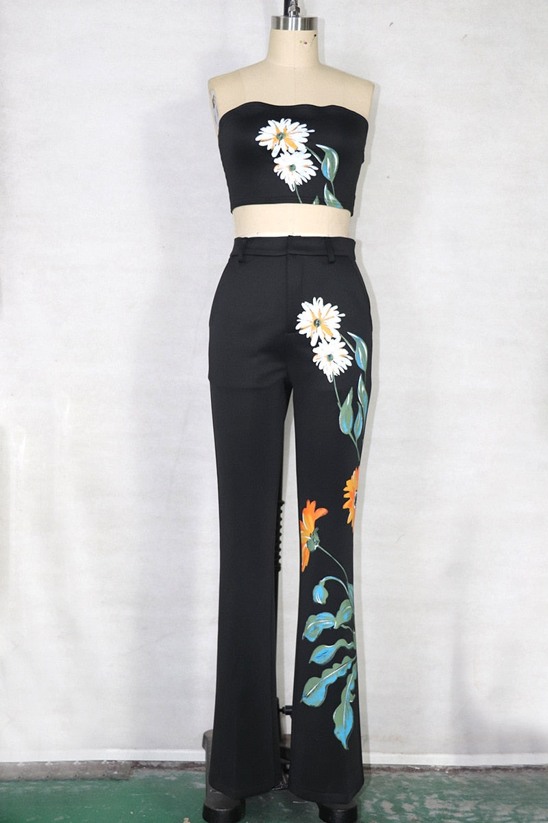 Emily Print Flower Suit