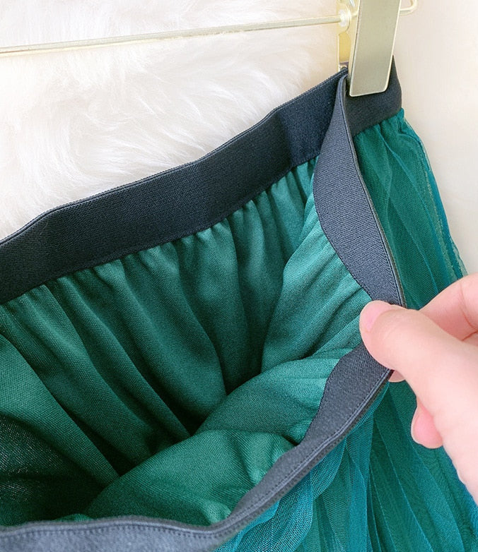 Lina Pleated Skirt &Leapard Print