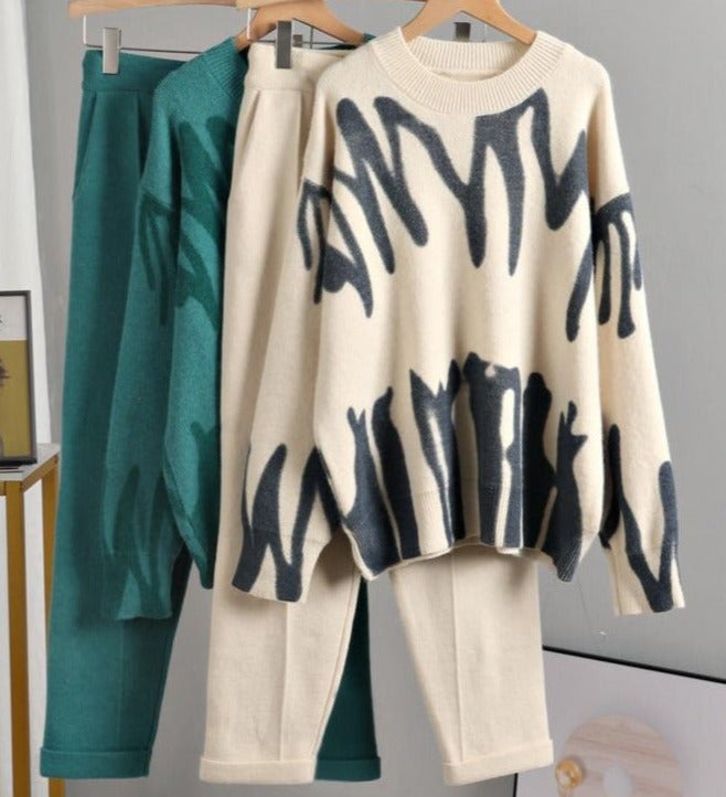 Cozy Warm Knitted Two Piece Set&Suit Oversized