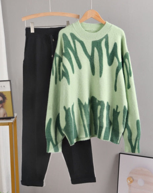 Cozy Warm Knitted Two Piece Set&Suit Oversized