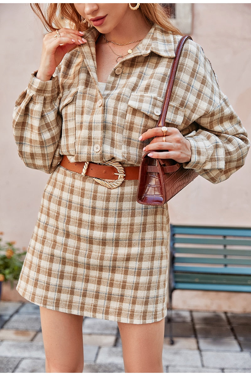 Francesca Loose Mini Skirt Suit