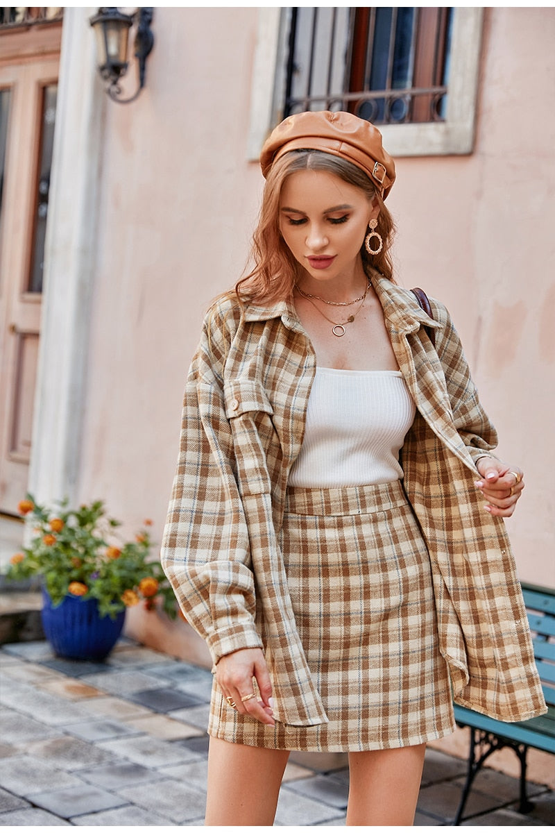 Francesca Loose Mini Skirt Suit