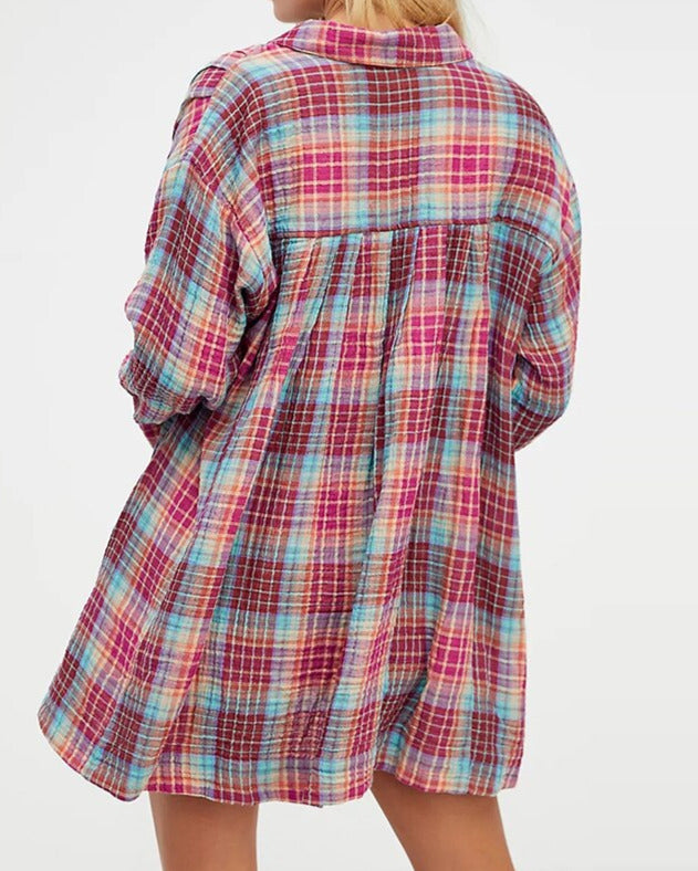Leah Plaid Print Shirt