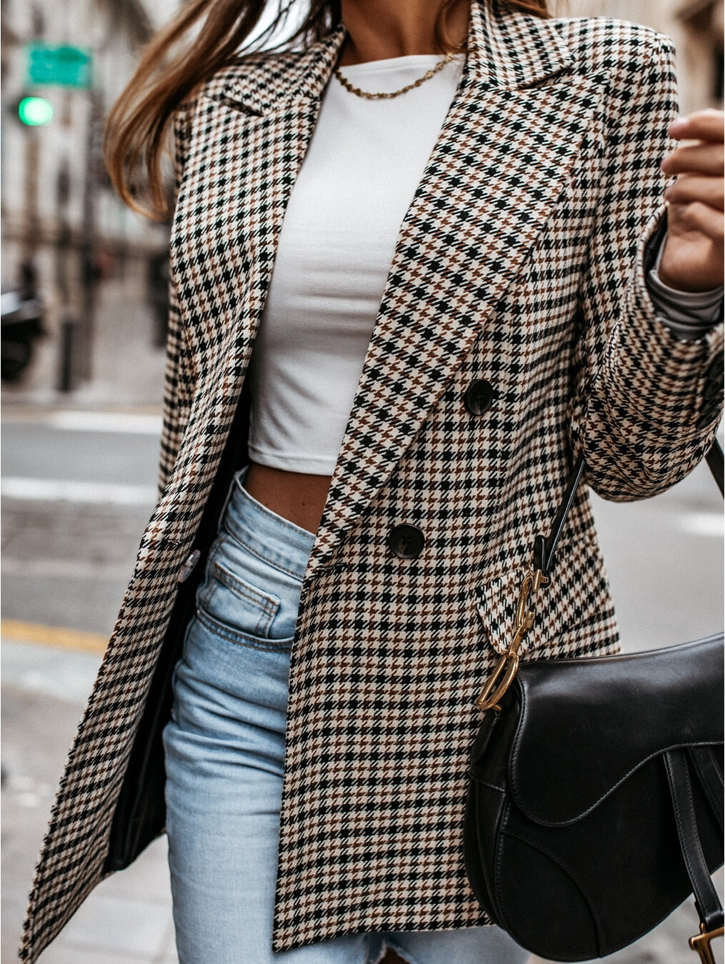 Berta Plaid Blazer