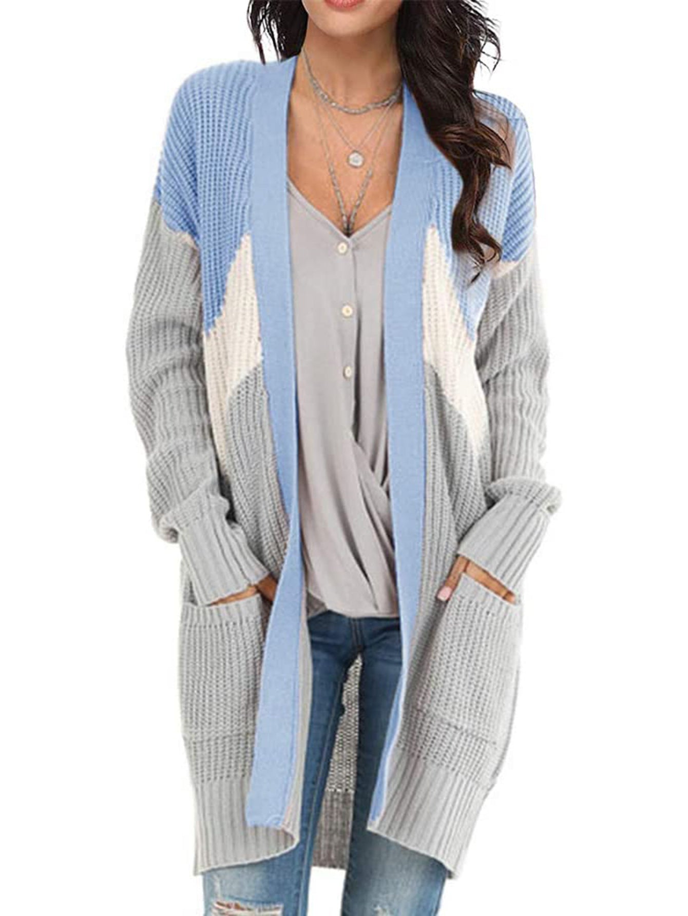 Muriel Geometric Knitted Cardigan