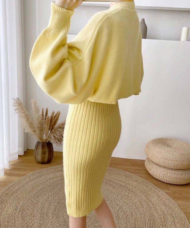 Emily Knitted Sweater& Elegant Dress