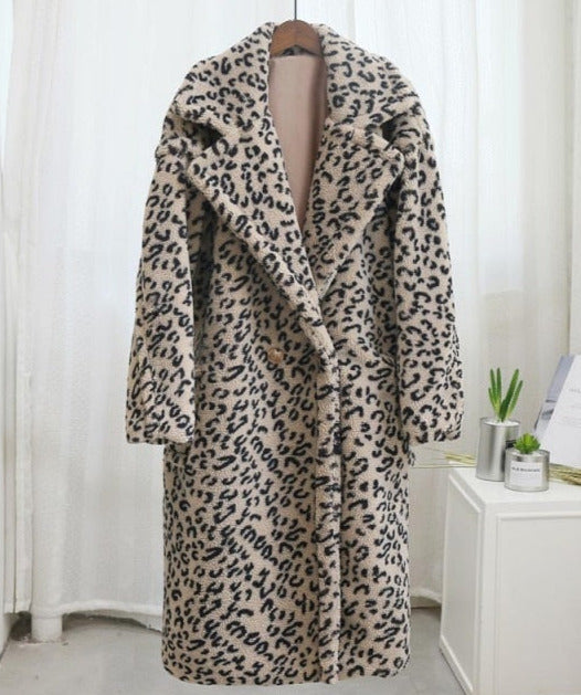 Leopard Eco Fur Bear Overcoat