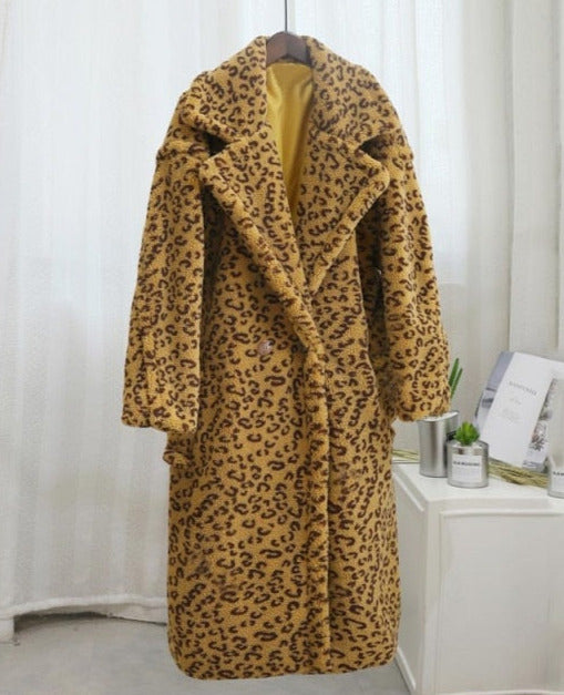 Leopard Eco Fur Bear Overcoat