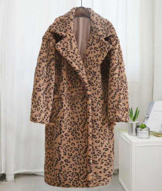 Leopard Eco Fur Bear Overcoat