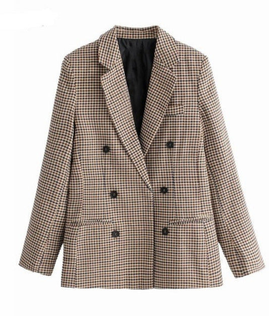 Sara Plaid Office Lady Jacket