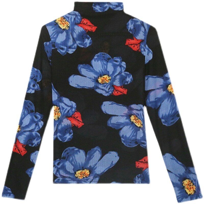 Frida Top&Floral Printed Mesh