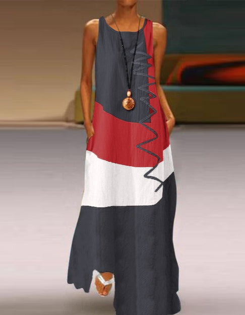 Summer Patchwork Maxi Dress