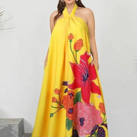 DOREEN HALTER DRESS /plus size/