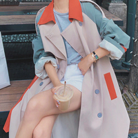 LANNA COLORBLOCK TRENCH COAT