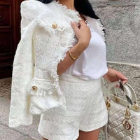 GABRIELLE TWEED BLAZER & SHORTS