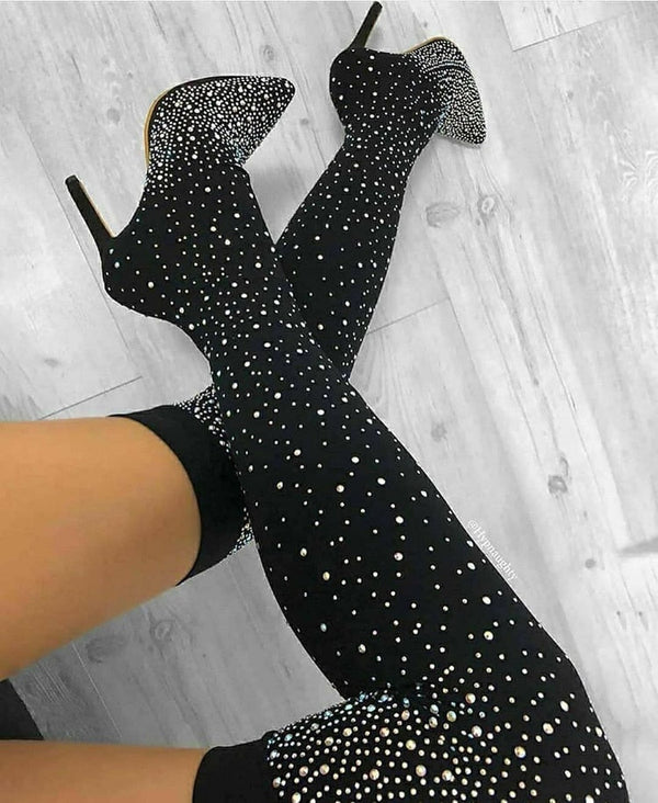 MIKA CHRYSTAL HEELS