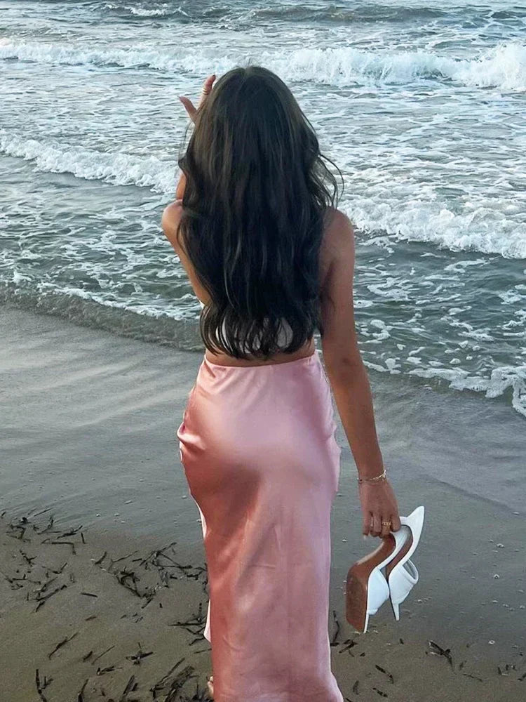 FLORIDA SATIN SKIRT