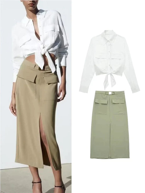 CHARLOTTE SHIRT & SKIRT SET