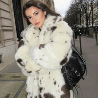 FLAFI LEOPARD FUR COAT