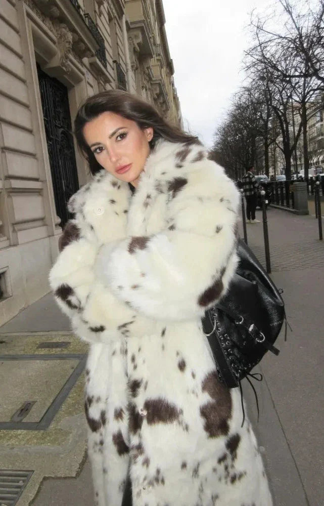 FLAFI LEOPARD FUR COAT