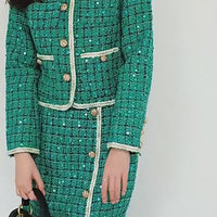 POLLY TWEED SEQUINS BLAZER & SKIRT