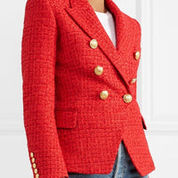 DOUBLE BREASTED TWEED BLAZER