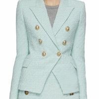 SANDRA MINT TWEED BLAZER