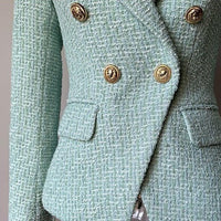 SANDRA MINT TWEED BLAZER