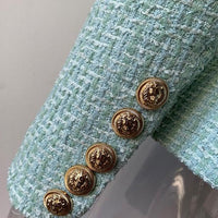 SANDRA MINT TWEED BLAZER
