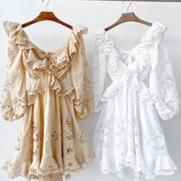 NADINE CREAM EMBROIDERED DRESS