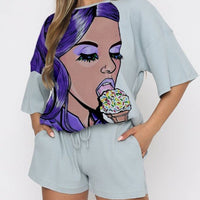 MILENA T-SHIRT & SHORTS SET