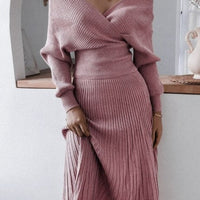 VIOLETTA KNIT OFF-SHOULDERS SET