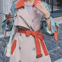 LANNA COLORBLOCK TRENCH COAT