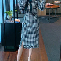 SHARON TWEED SKIRT & BLAZER SET