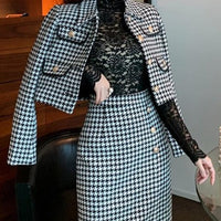 SHARON TWEED SKIRT & BLAZER SET