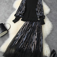 ANABELLA KNIT SEQUINS SET