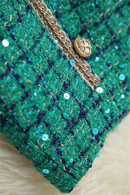 POLLY TWEED SEQUINS BLAZER & SKIRT