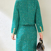 POLLY TWEED SEQUINS BLAZER & SKIRT