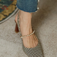 GRETA PEARL VINTAGE HEELS