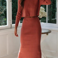 ELLADA KNIT SWEATER & SKIRT SET